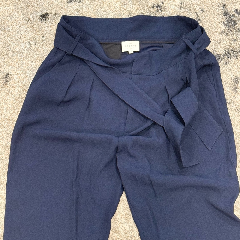 Sezane Navy Blue Trousers